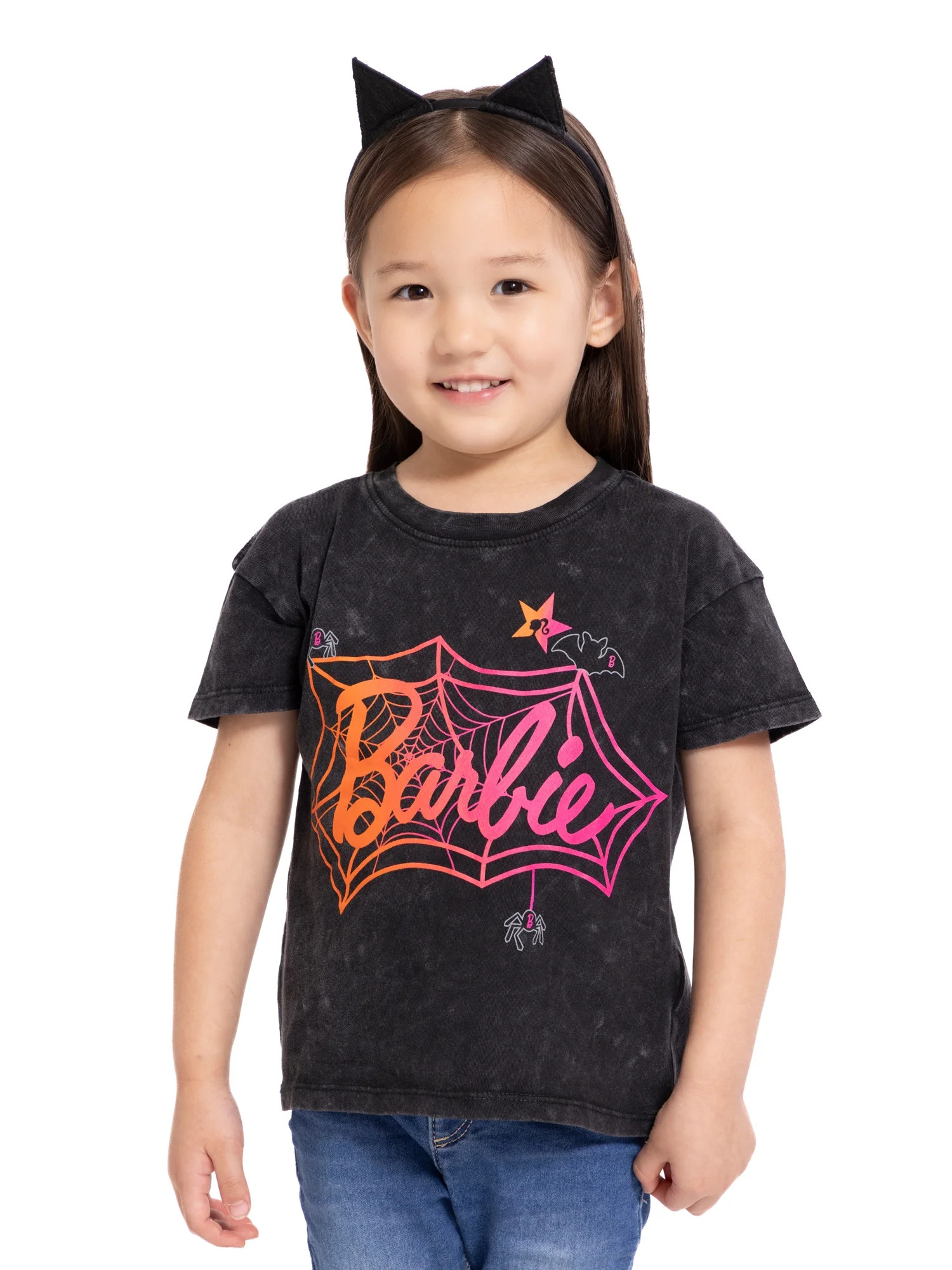 Barbie Toddler Girls Halloween Crewneck Tee with Short Sleeves, Sizes 12M-5T | Walmart (US)