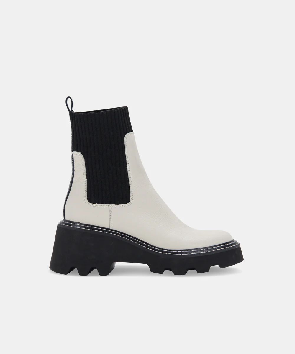 HOVEN BOOTS IN IVORY MULTI LEATHER | DolceVita.com