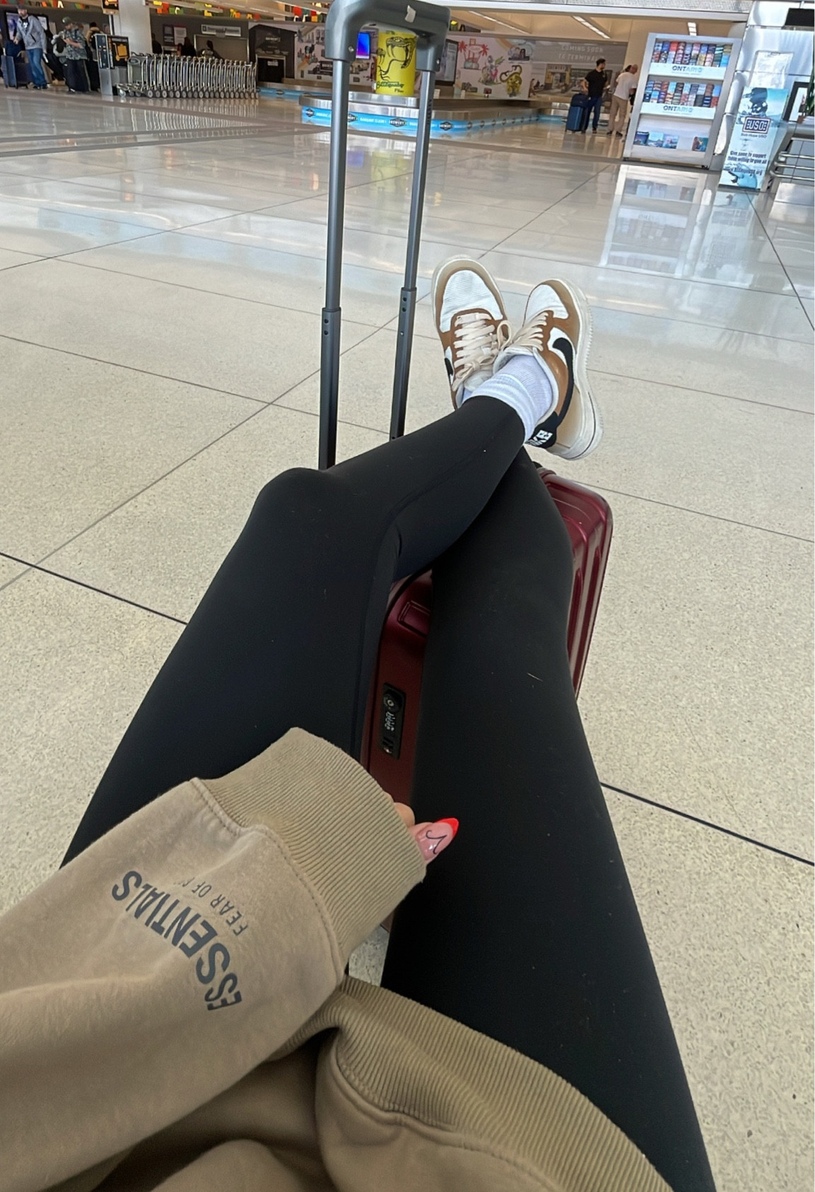 Airport Attire 
-
Essentials Amazon Hoodie 
Nike Air Force Ones 
Black Control Leggings 

#LTKshoecrush #LTKstyletip