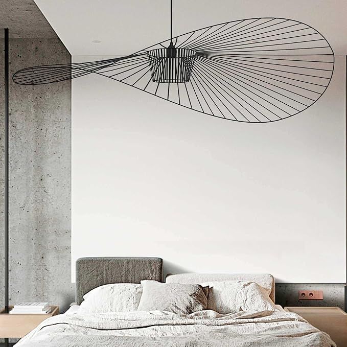 KHLRDK Creative Hat Chandelier, Glass Fiber + Cloth Design Modern Living Room Kitchen Bathroom De... | Amazon (US)