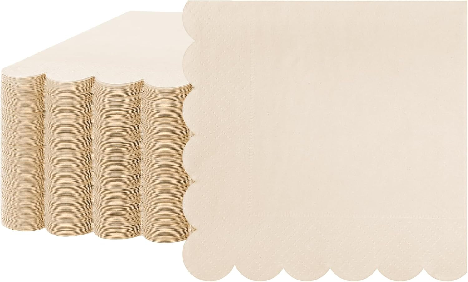 100 Pcs Scalloped Sage Cocktail Napkins Thick Paper Napkins Disposable Party Napkins Beverage Nap... | Amazon (US)
