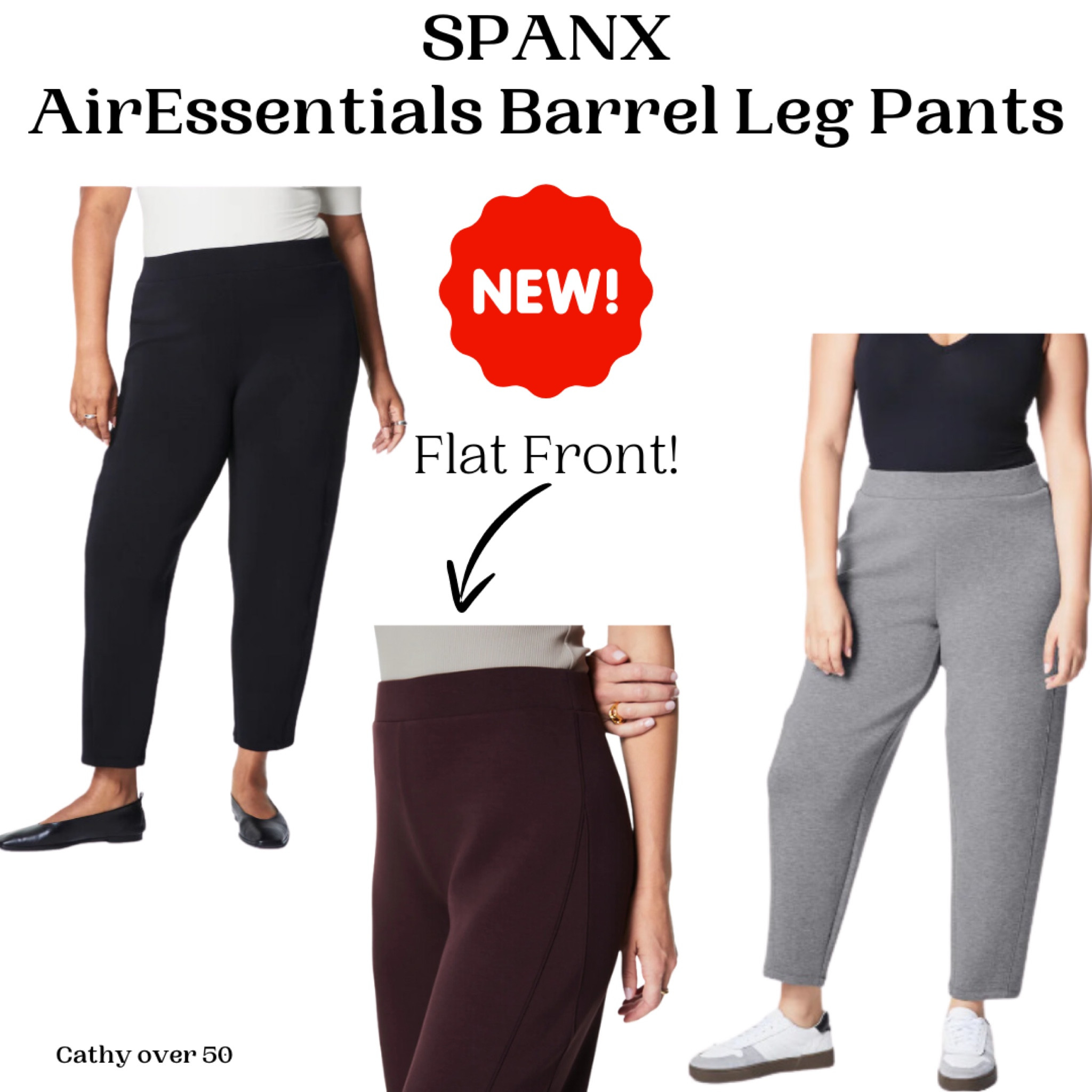 Spanx AirEssentials Barrel Leg Pants. 
Available in Medium Heather Grey, Very Black and Truffle Brown.
Regular, Petite and Tall inseams!


#LTKTravel #LTKStyleTip #LTKPlusSize