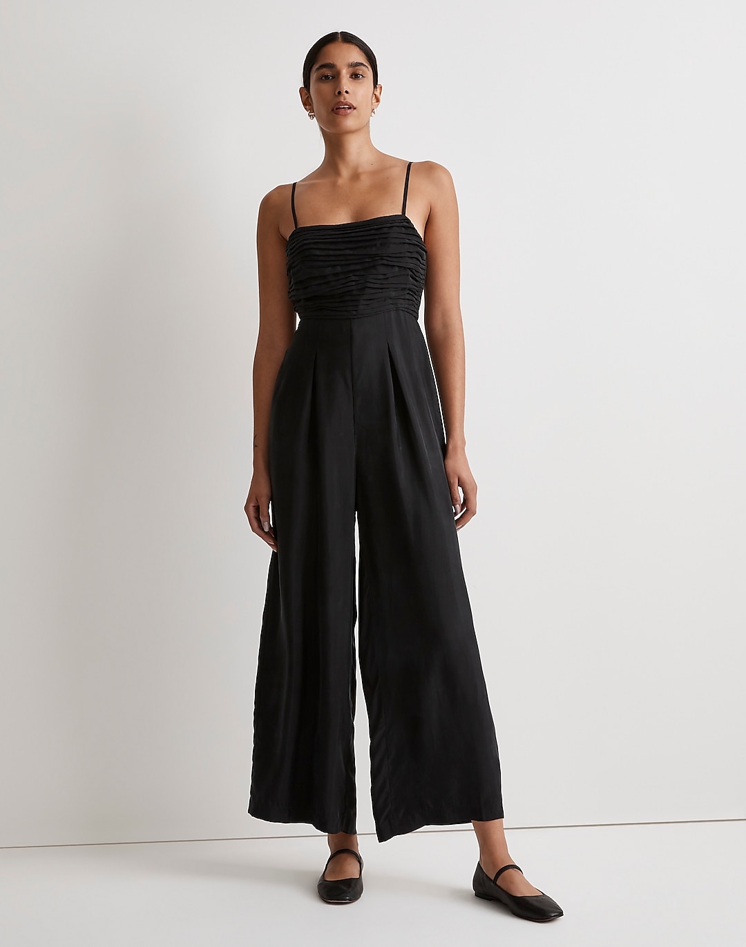 Ruched Crop Straight-Leg Jumpsuit | Madewell