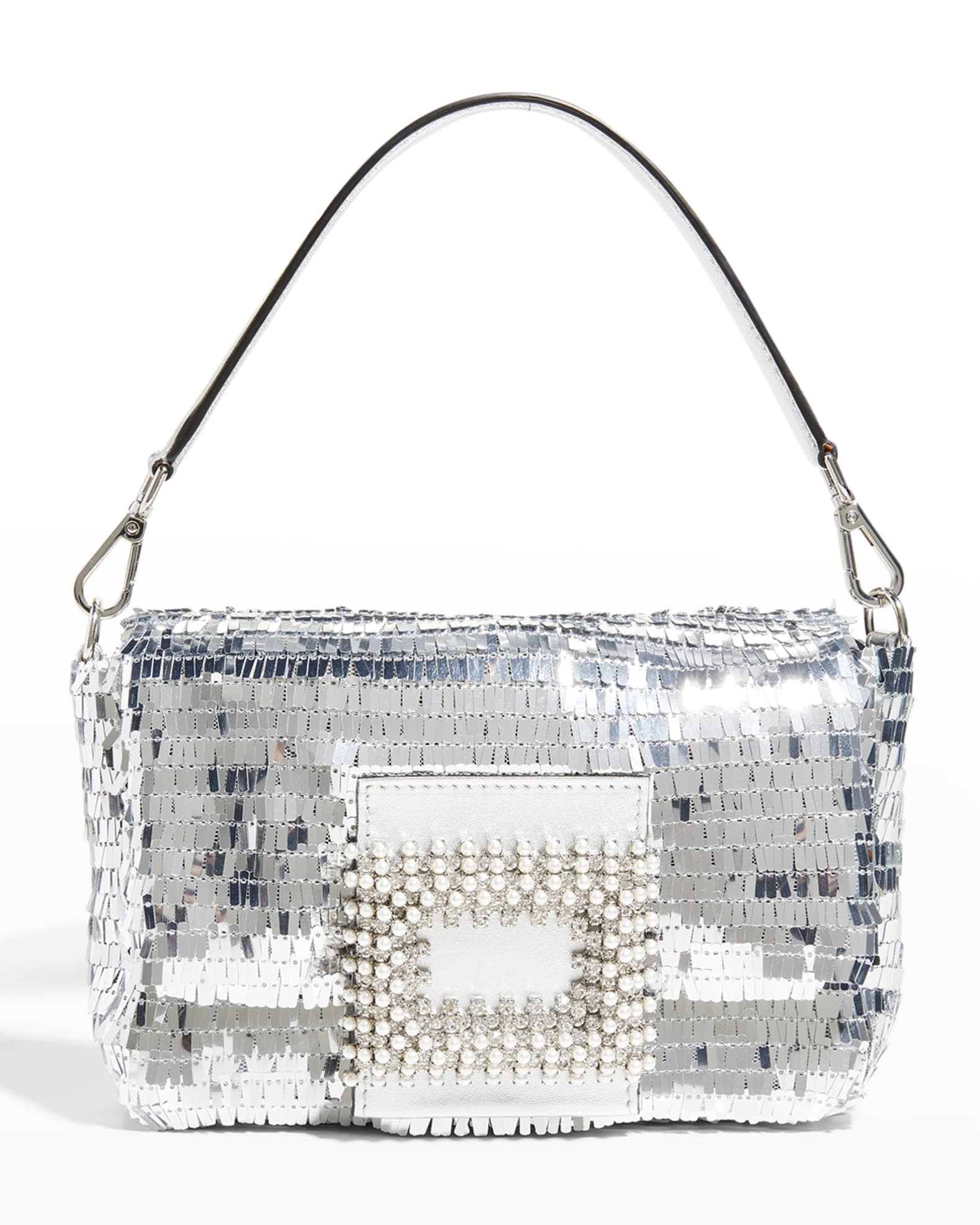 Gedebe Mylove Fringe Sequin Buckle Shoulder Bag | Neiman Marcus