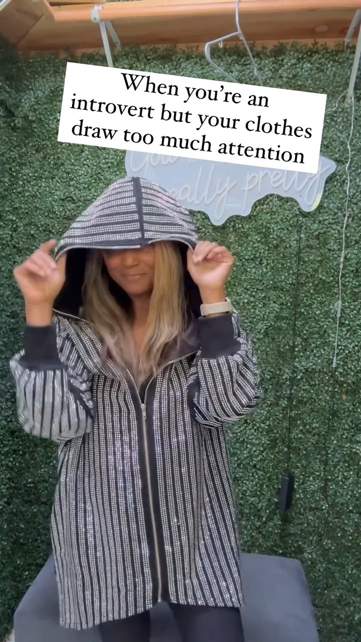Who can relate? This is literally the perfect hoodie for me and all introverts!! And literally anybody 😂 

Available to rent or buy now! Find me on Pickle to rent!

#introvertproblems #rhinestonehoodie #rentitnow #fashiondelivery #fashionblogger #rentmywardrobe #closetgoals #womensfashion #sequinjacket #shinythings #sparklythings

#LTKTravel #LTKStyleTip