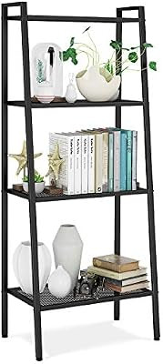 HOMFA Metal 4 Shelf Bookcase, Multifunctional Ladder-Shaped Plant Flower Stand Rack Bookrack Stor... | Amazon (US)