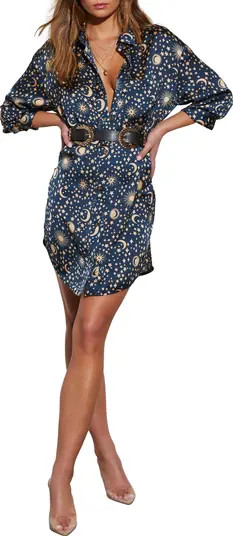 VICI Collection Supernova Print Long Sleeve Shirtdress | Nordstrom | Nordstrom