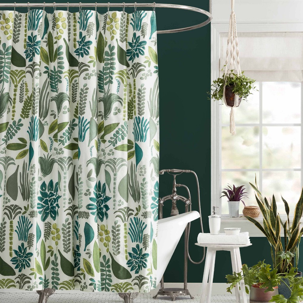 Jardin Shower Curtain Green/Blue - Jungalow by Justina Blakeney | Target