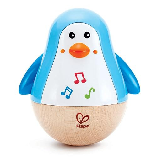 Hape Penguin Musical Wobbler | Colorful Wobbling Melody Penguin, Roly Poly Toy for Kids 6 Months+, Multicolor, 5'' x 2'' (E0331) | Amazon (US)