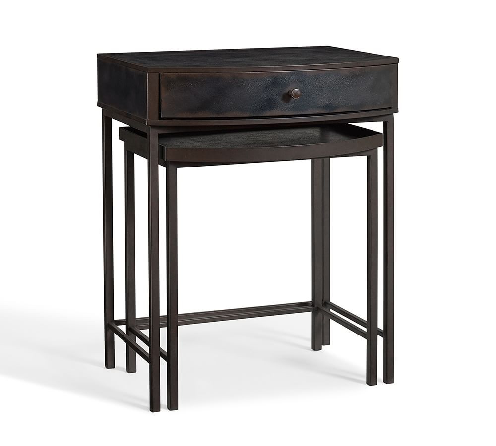 Woodrow 24" Metal Nesting Nightstand | Pottery Barn (US)