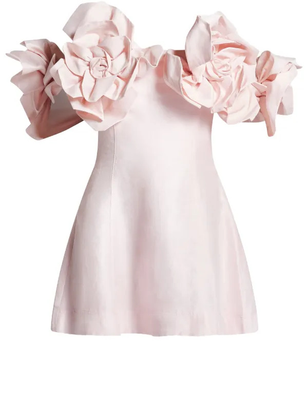 Aje flower-detailing Mini Dress | Pink | FARFETCH | Farfetch Global