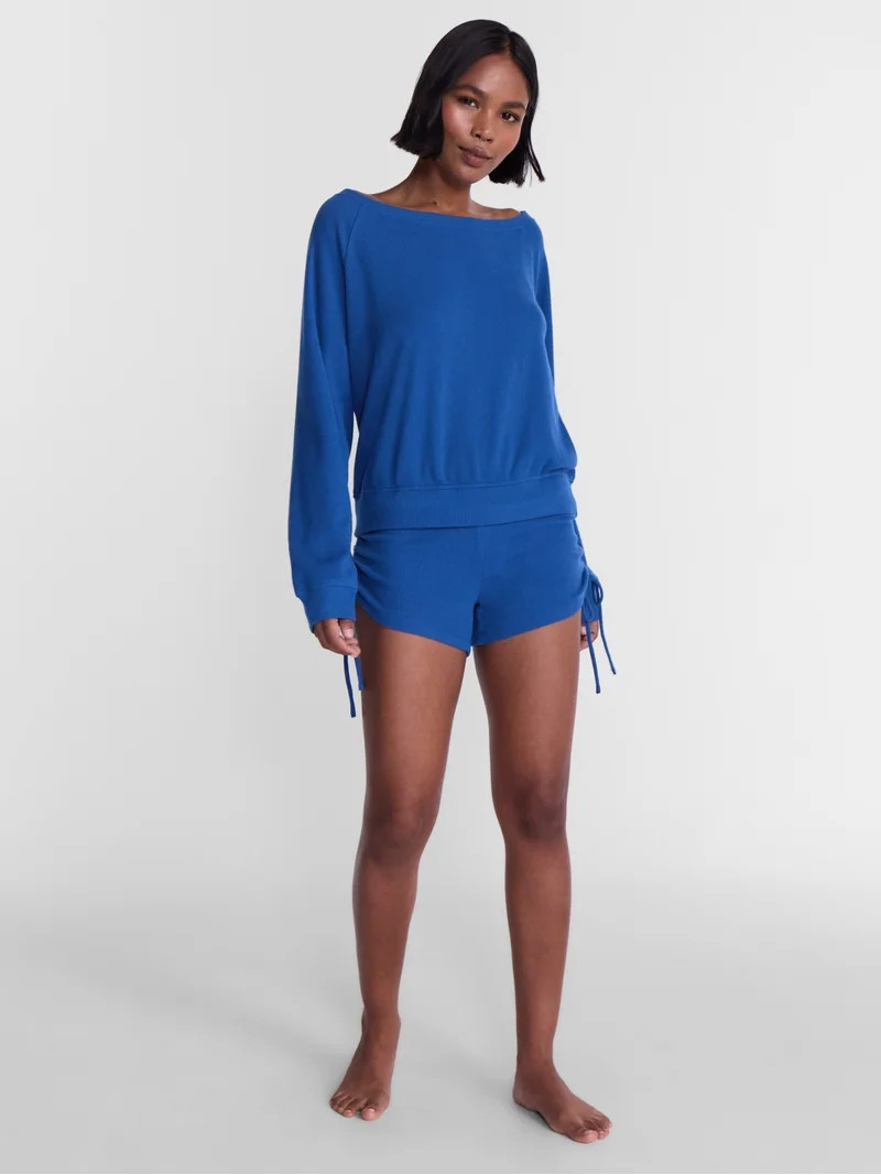 No Boundaries Waffle Knit Sleep Shorts, 2.5'' Inseam, Women\u2019s and Women's Plus XS-2X | Walmart (US)