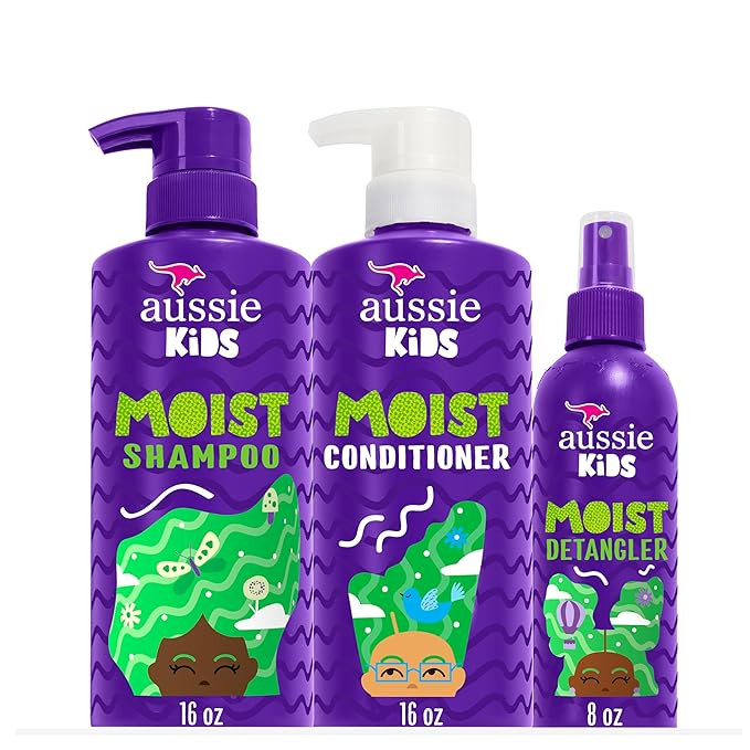 Aussie Kids Hair Care Bundle Set Including: Shampoo (16 Fl Oz), Conditioner (16 Fl Oz) & Detangle... | Amazon (US)
