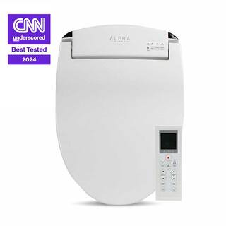JX Electric Bidet Seat for Elongated Toilets in White | The Home Depot