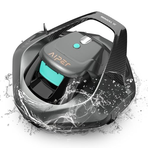 (2026 Upgrade) AIPER Seagull SE Cordless Robotic Pool Cleaner with 100 Mins Runtime, Powerful 1320GPH Suction,Smart Self-Parking, Pool Vacuum for Above Ground Pools up to 860 Sq.ft, Ash Gray & Cyan | Amazon (US)