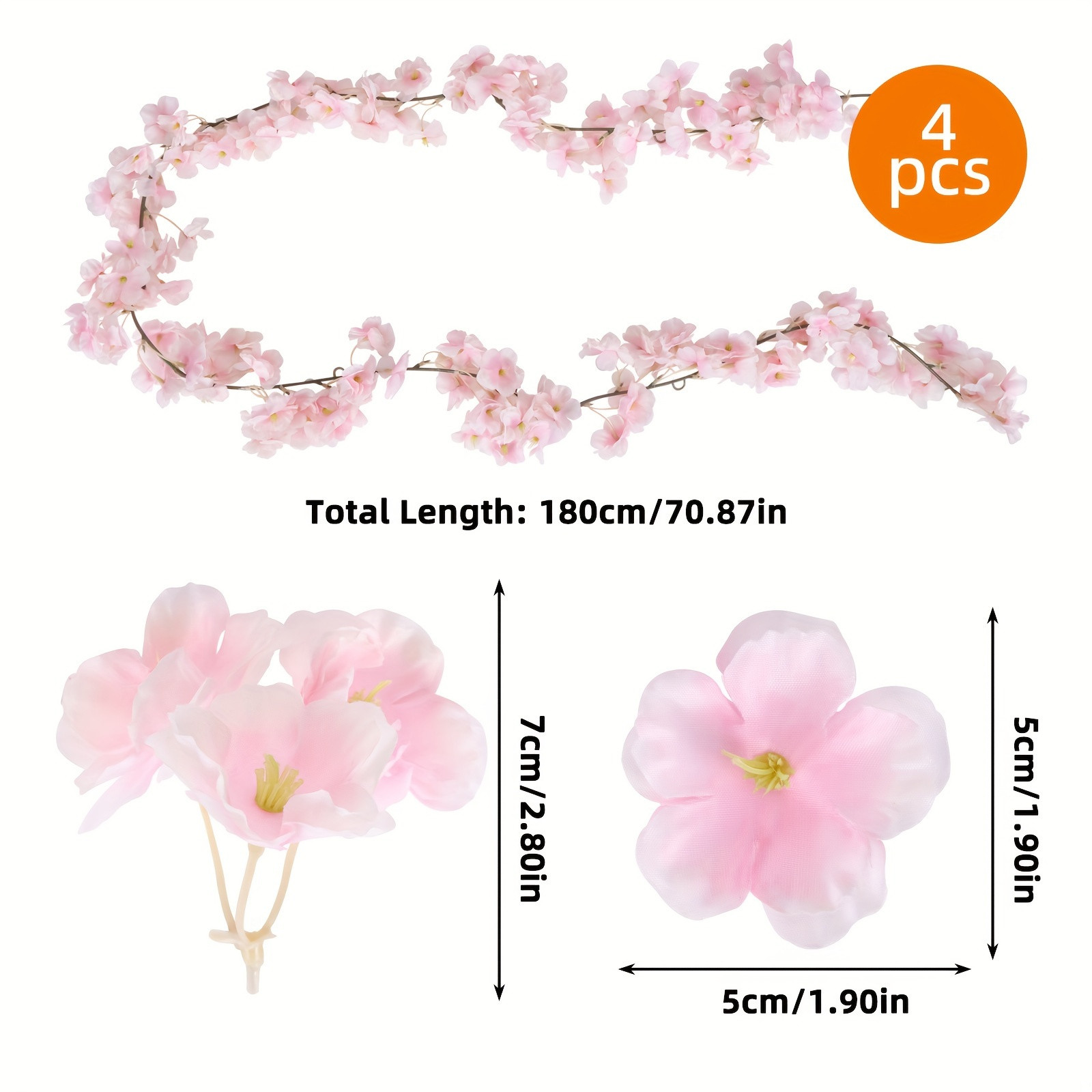 Flower Wall Hanging Artificial Flowers Artificial Cherry - Temu | Temu Affiliate Program