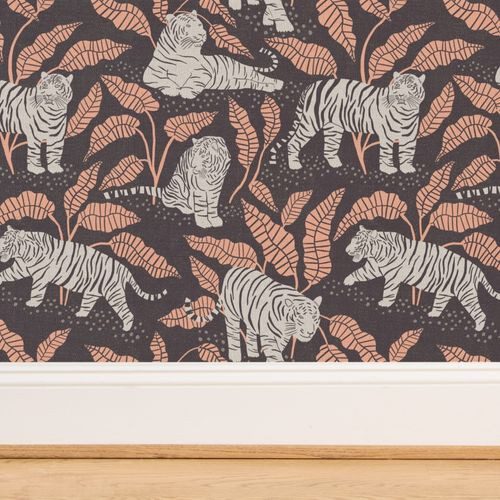 Malaysian Tiger - cedar grey Wallpaper byscarlet_soleil119USD2030-01-01$119.00Or 4 interest-free ... | Spoonflower