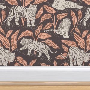 Malaysian Tiger - cedar grey Wallpaper byscarlet_soleil119USD2030-01-01$119.00Or 4 interest-free ... | Spoonflower