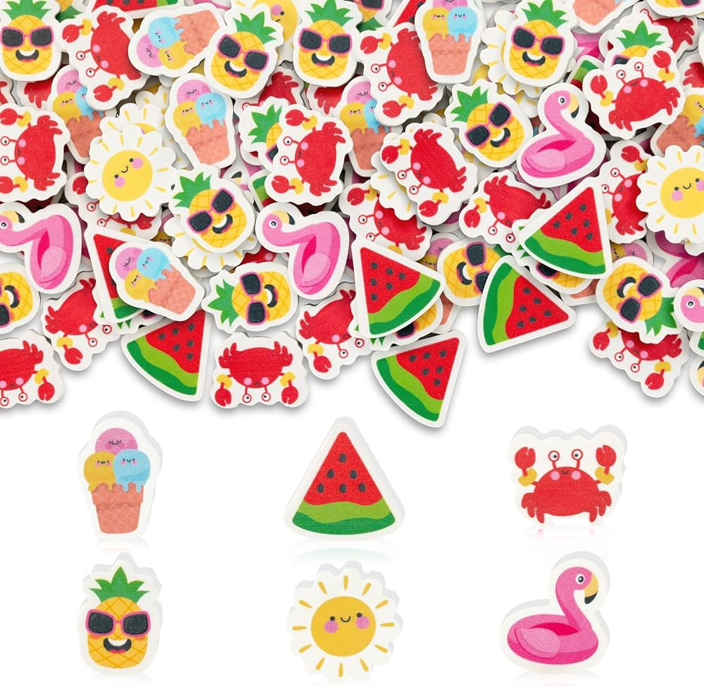 Yopyame 60PCS Summer Mini Erasers Bulk Ice Cream Watermelon Flamingo Tiny Erasers for Kids Assort... | Amazon (US)