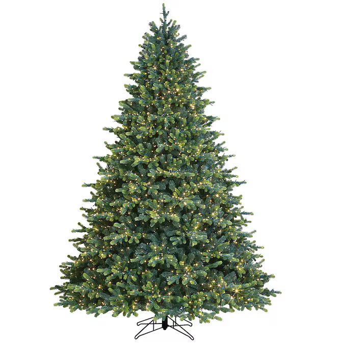 GE 7.5-ft Georgia Fir Pre-Lit Traditional Artificial Christmas Tree with 3000 Multi-Function Colo... | Lowe's