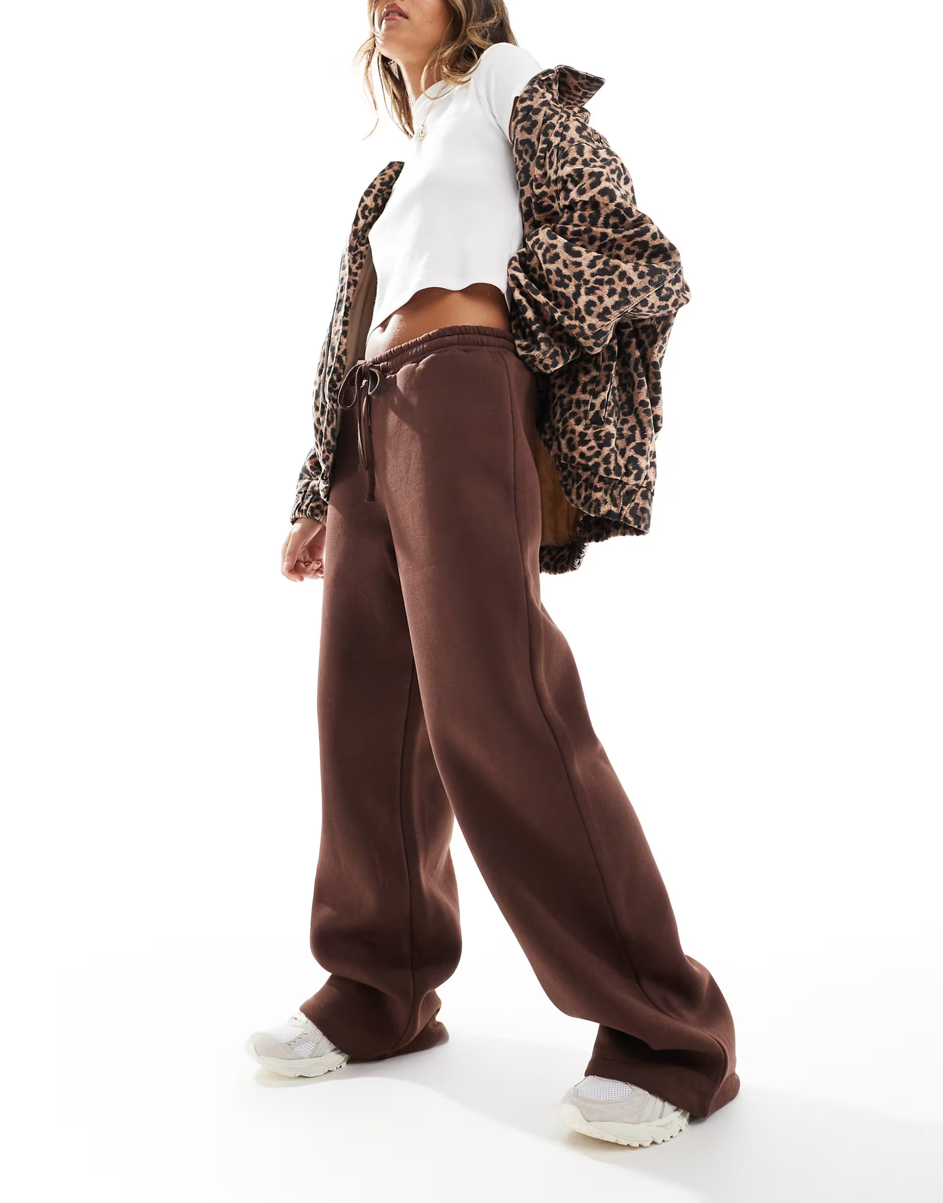 ASOS DESIGN brush back jogger in chocolate brown | ASOS (Global)