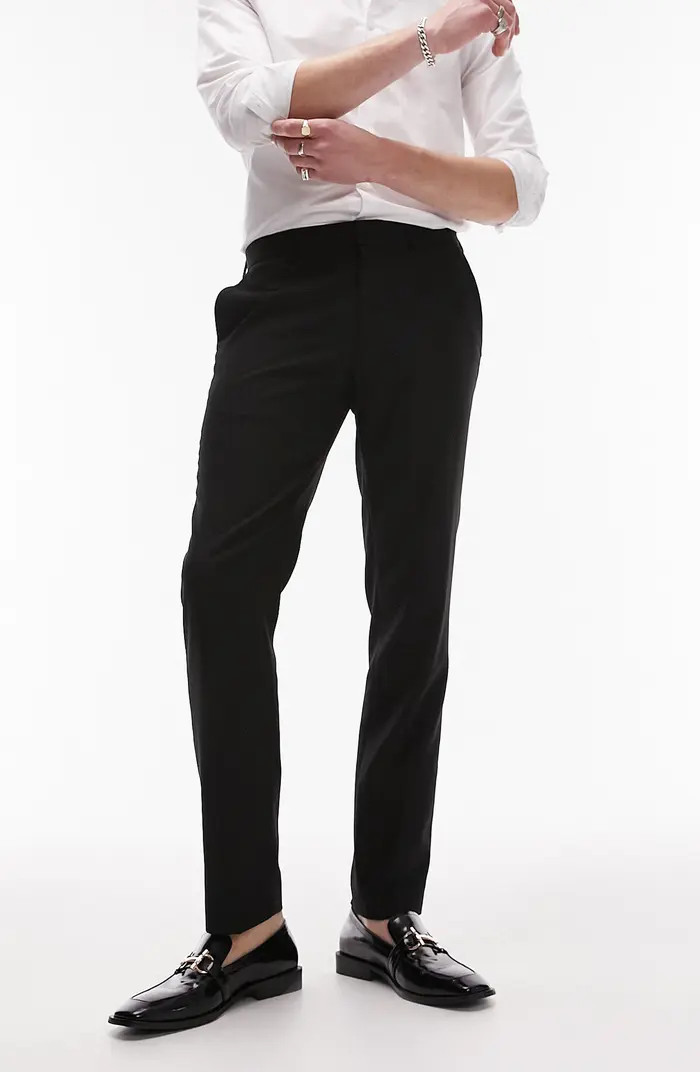 Skinny Fit Textured Dress Pants | Nordstrom