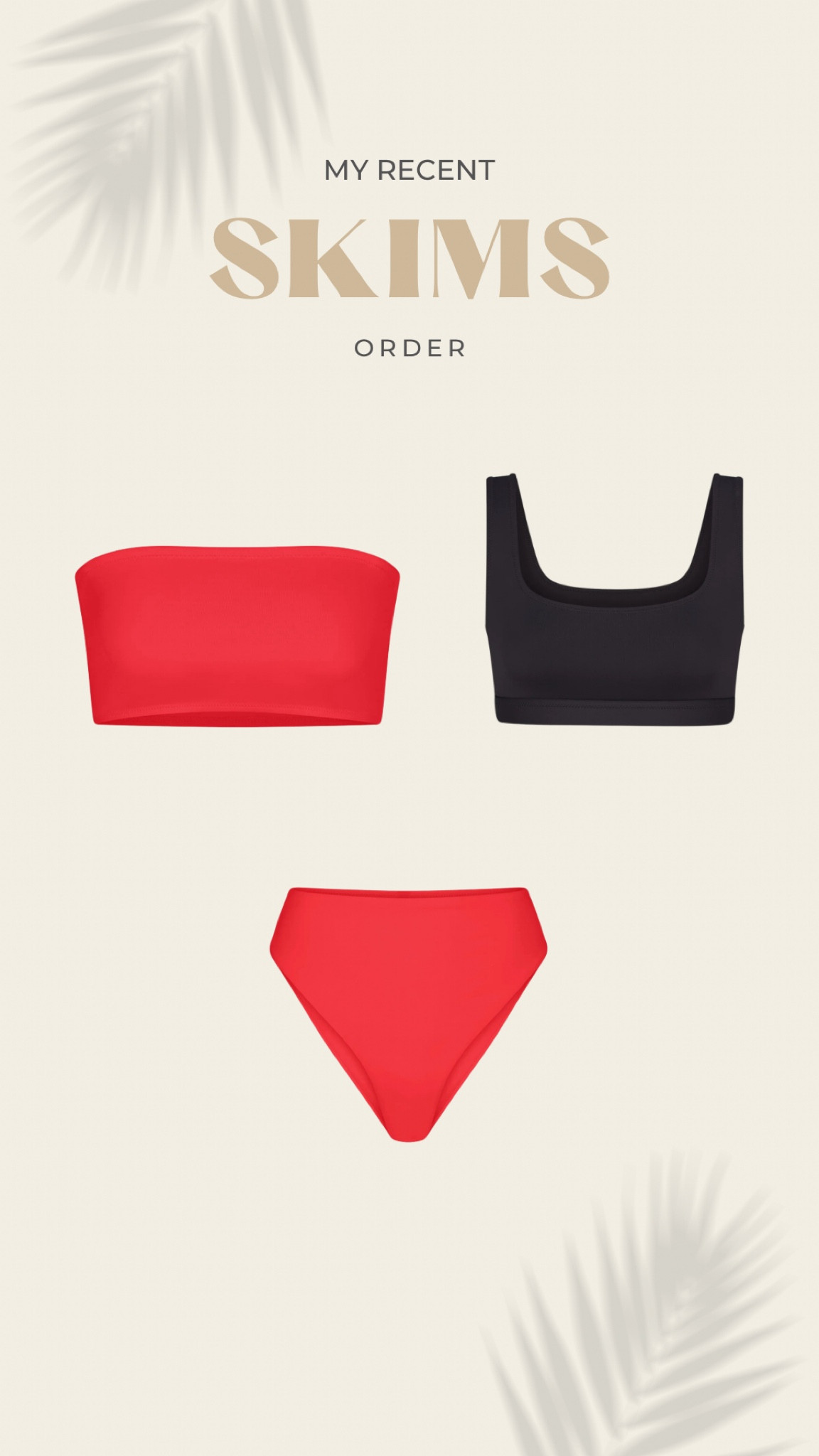 My recent SKIMS order
.
.
.


#LTKTravel #LTKSwim #LTKStyleTip