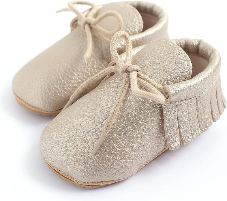 Baby Boys Girls Moccasins Sneakers Soft Sole Tassels Prewalker Anti-Slip Shoes | Amazon (US)