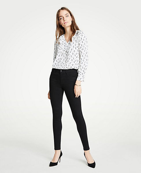 Performance Stretch Skinny Jeans In Black | Ann Taylor (US)