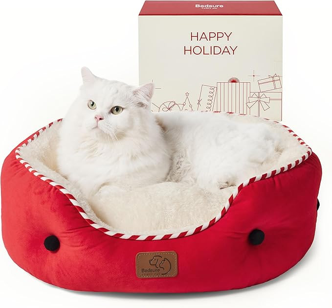 Bedsure Dog Beds for Small Dogs - Round Cat Beds for Indoor Cats, Washable Pet Bed for Puppy and ... | Amazon (US)