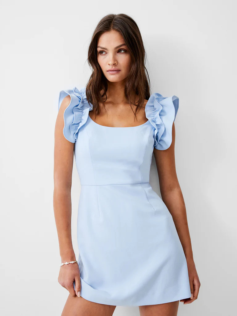 Whisper Sleeveless Ruffle Shoulder Dress | French Connection (US)