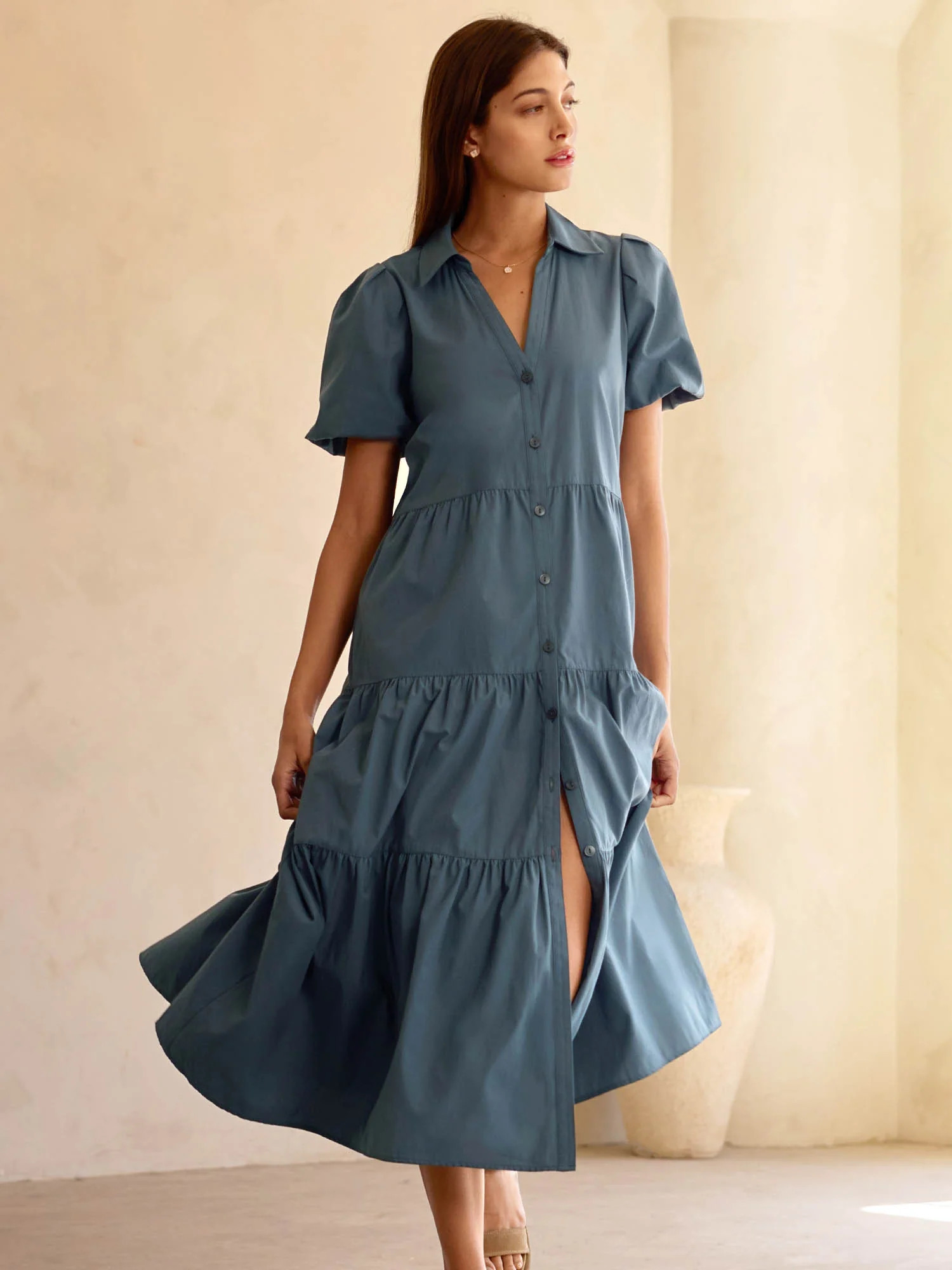 Brochu Walker | Women's Havana Dress in Ocean Blue | Brochu Walker