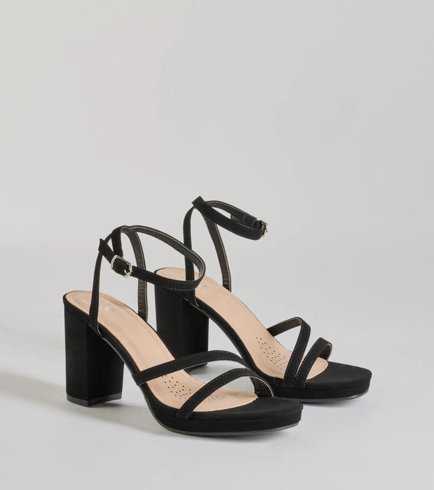 Stylish Slay Strappy Platform Block Heels | Windsor Stores