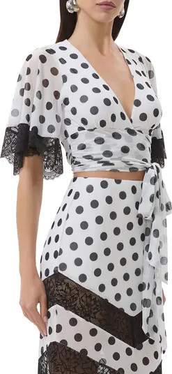 Arlington Mesh Wrap Crop Top | Nordstrom