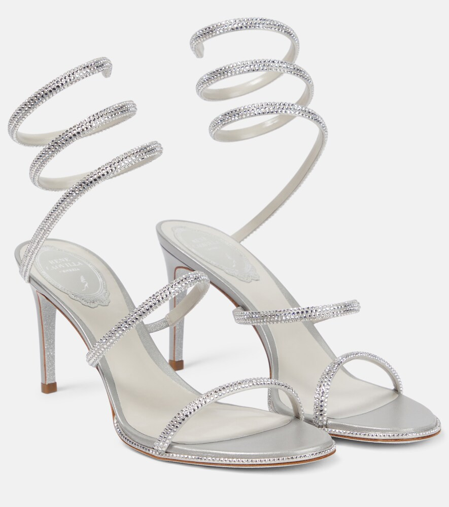 Rene Caovilla Cleo embellished satin sandals | Mytheresa (US/CA)