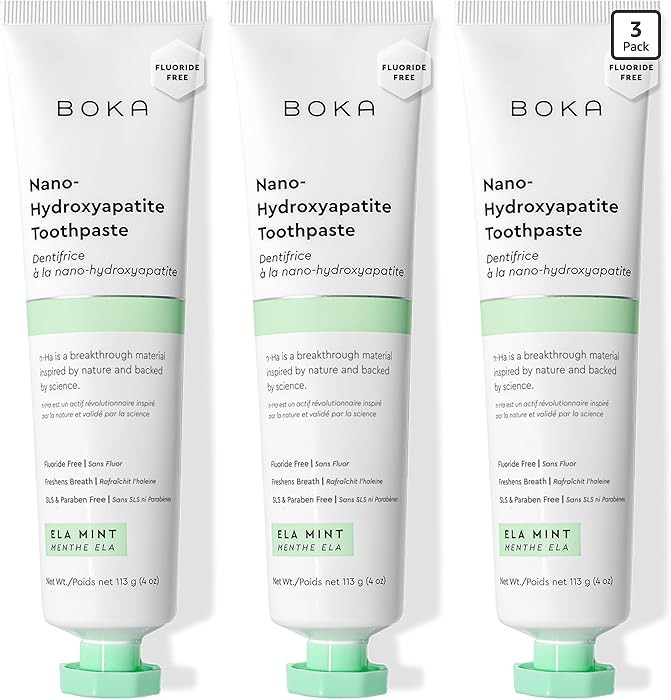 Boka Fluoride Free Toothpaste, Nano Hydroxyapatite Toothpaste, Appropriate for Sensitive Teeth - ... | Amazon (US)