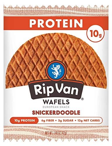 Rip Van Wafels Snickerdoodle Stroopwafels - High Protein Snacks (10g Protein) - Non GMO Snack - K... | Amazon (US)