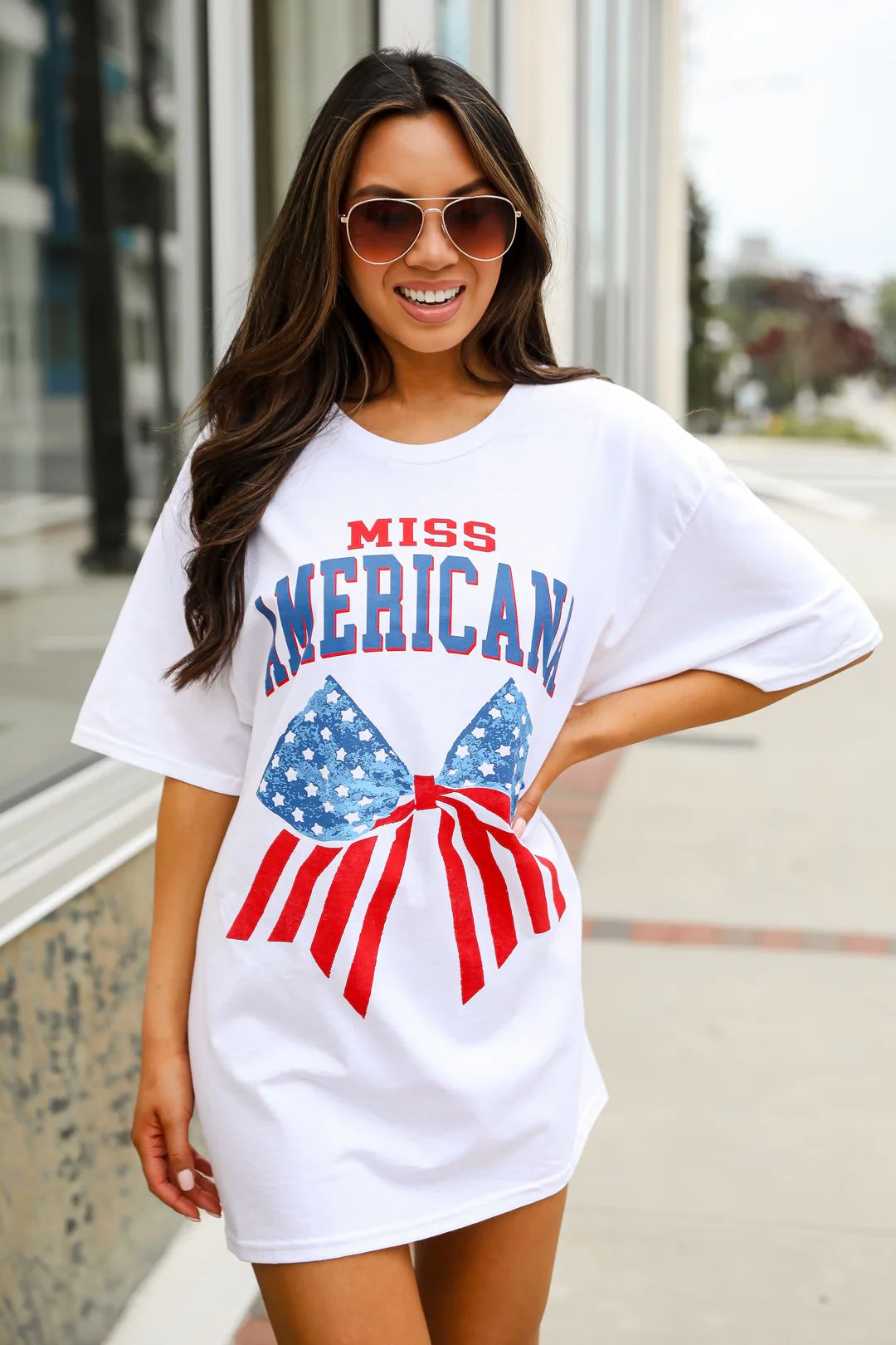 FINAL SALE - White Miss Americana Graphic Tee | Dress Up