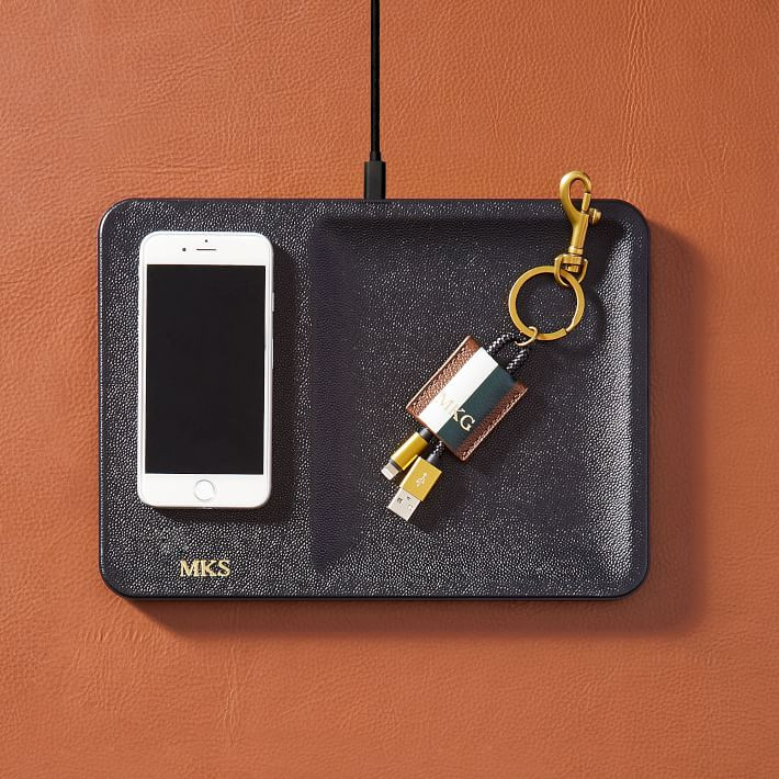 Courant Wireless Charging Accessory Tray, Foil Debossed | Mark and Graham