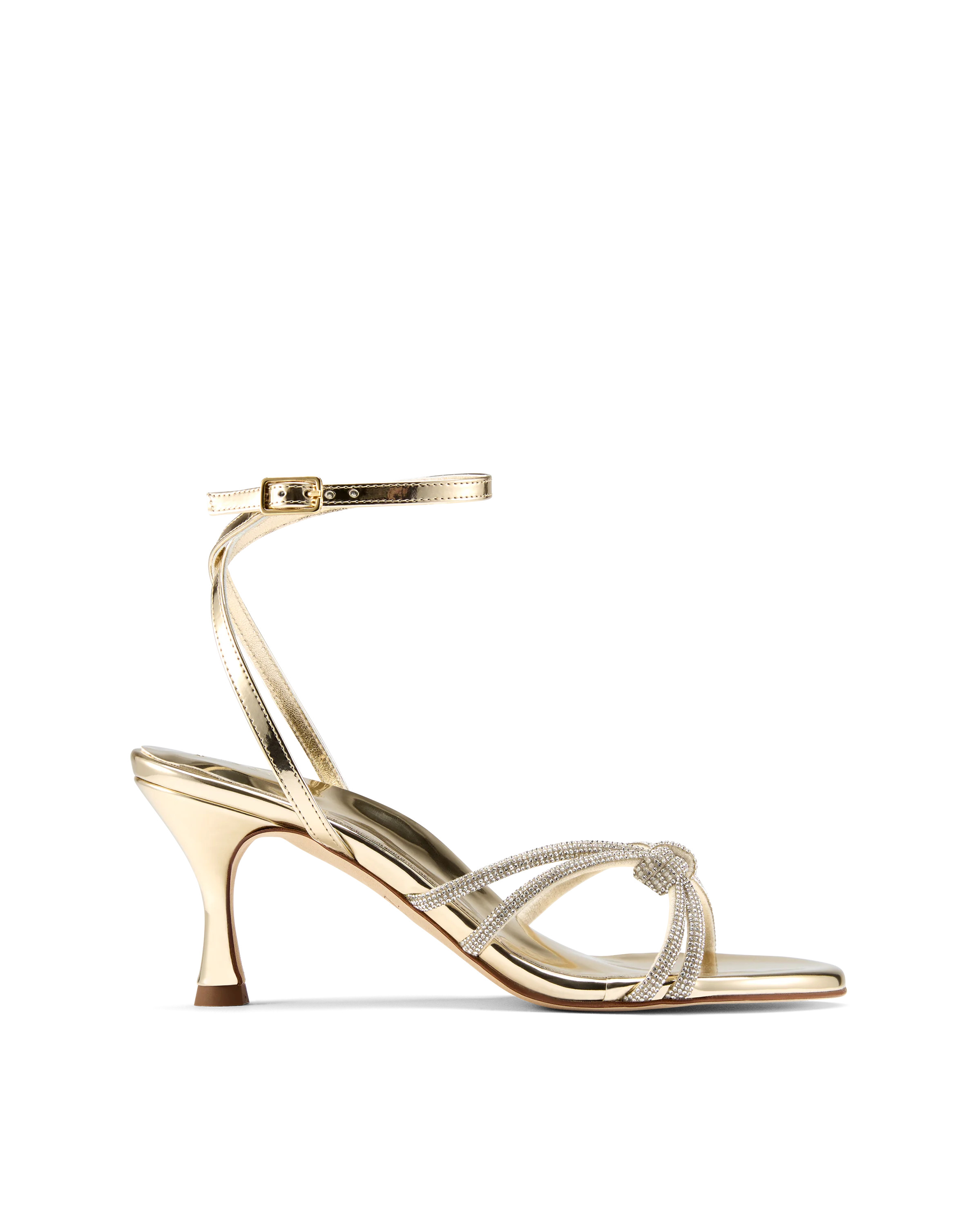 Dani: Platinum Metallic with Crystals | Inez 