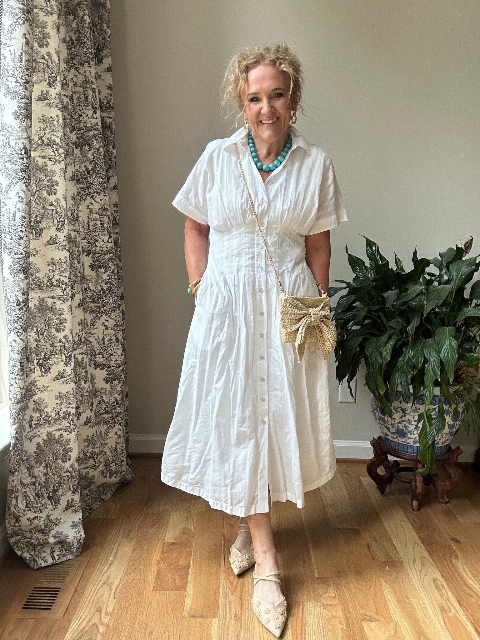 Sunday style! 
Dress size 6 it does run big 
Loving the neutral accessories. 

Kohls Ann Taylor Nordstrom rack 

#LTKFindsUnder100 #LTKOver40 #LTKSaleAlert