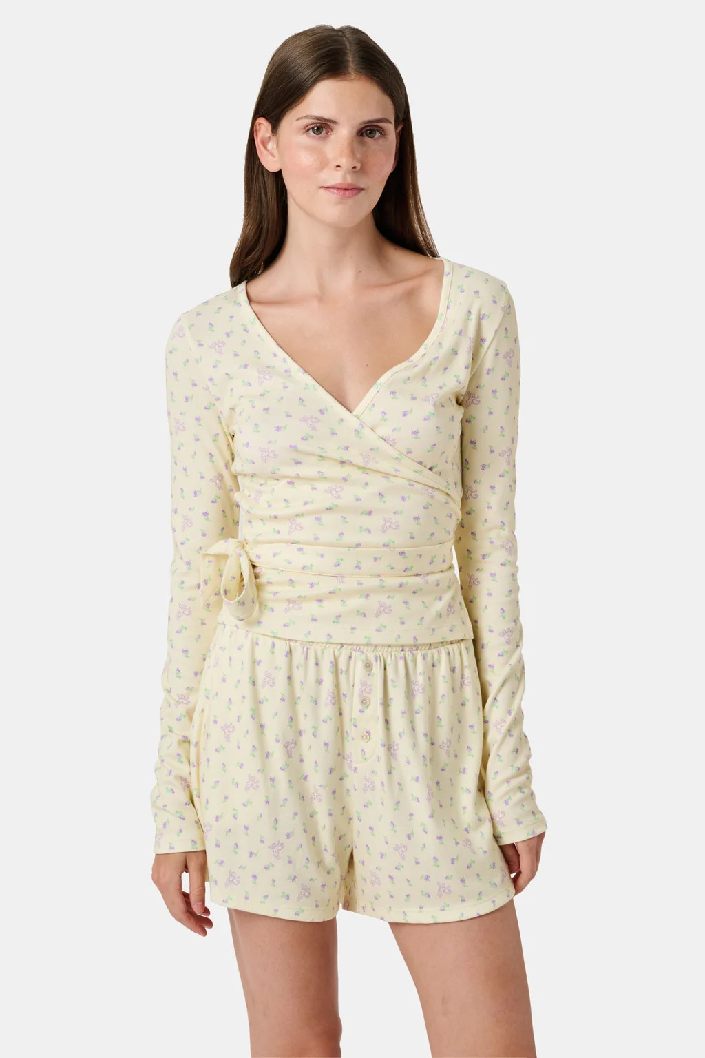 Mini Monkey Blossom Wrap Top | Roller Rabbit