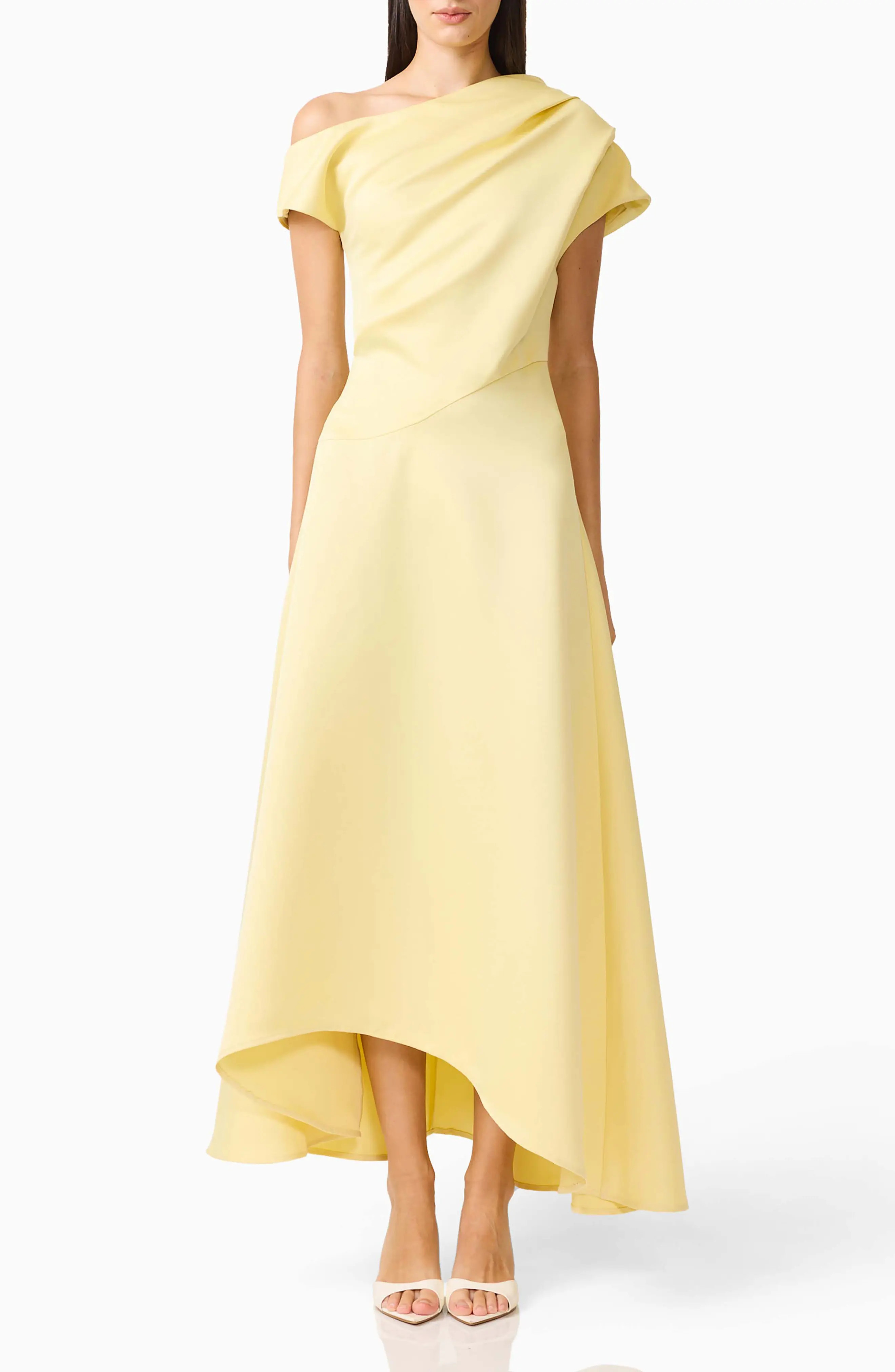 Marissa One-Shoulder Asymmetric Hem Duchess Satin Gown (Women) | Nordstrom | Nordstrom