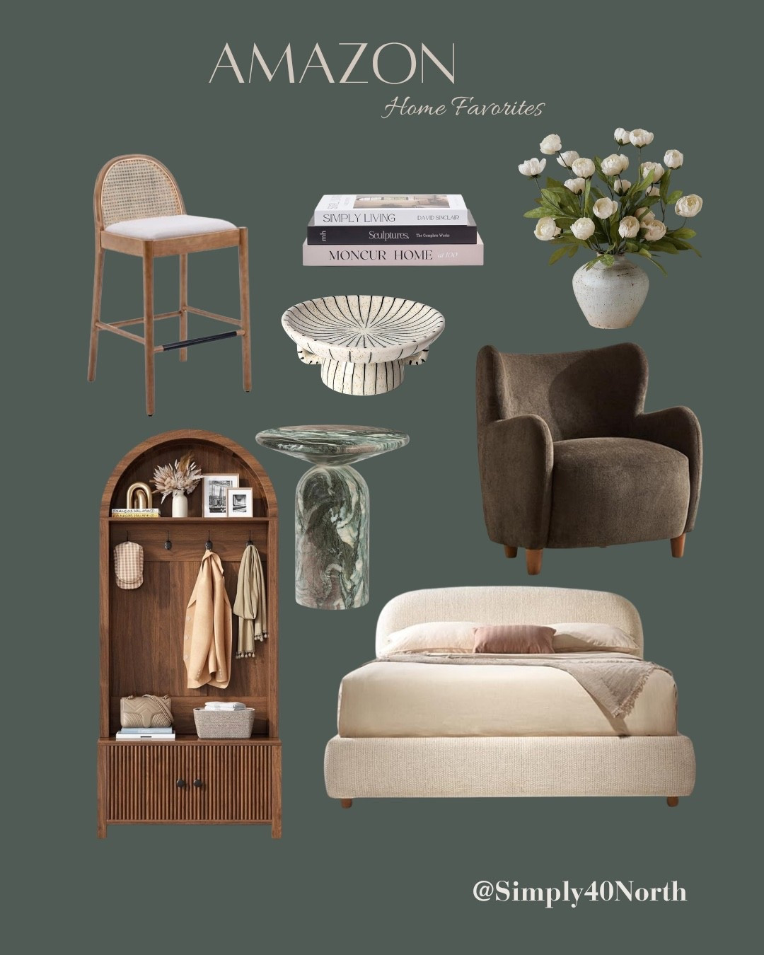 Amazon has some amazing but affordable home and furniture finds lately.  These are my top picks!  The arched cabinet has been a hit on LTK.  I have my eye on the marble side table and bar stools.  The bed is something I own and highly recommend.

#LTKHome