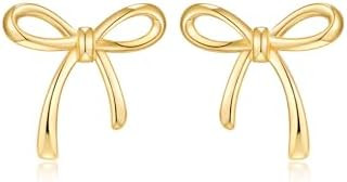 Bow Stud Earrings for Women Holiday Bow Jewelry Simple Earrings | Amazon (US)