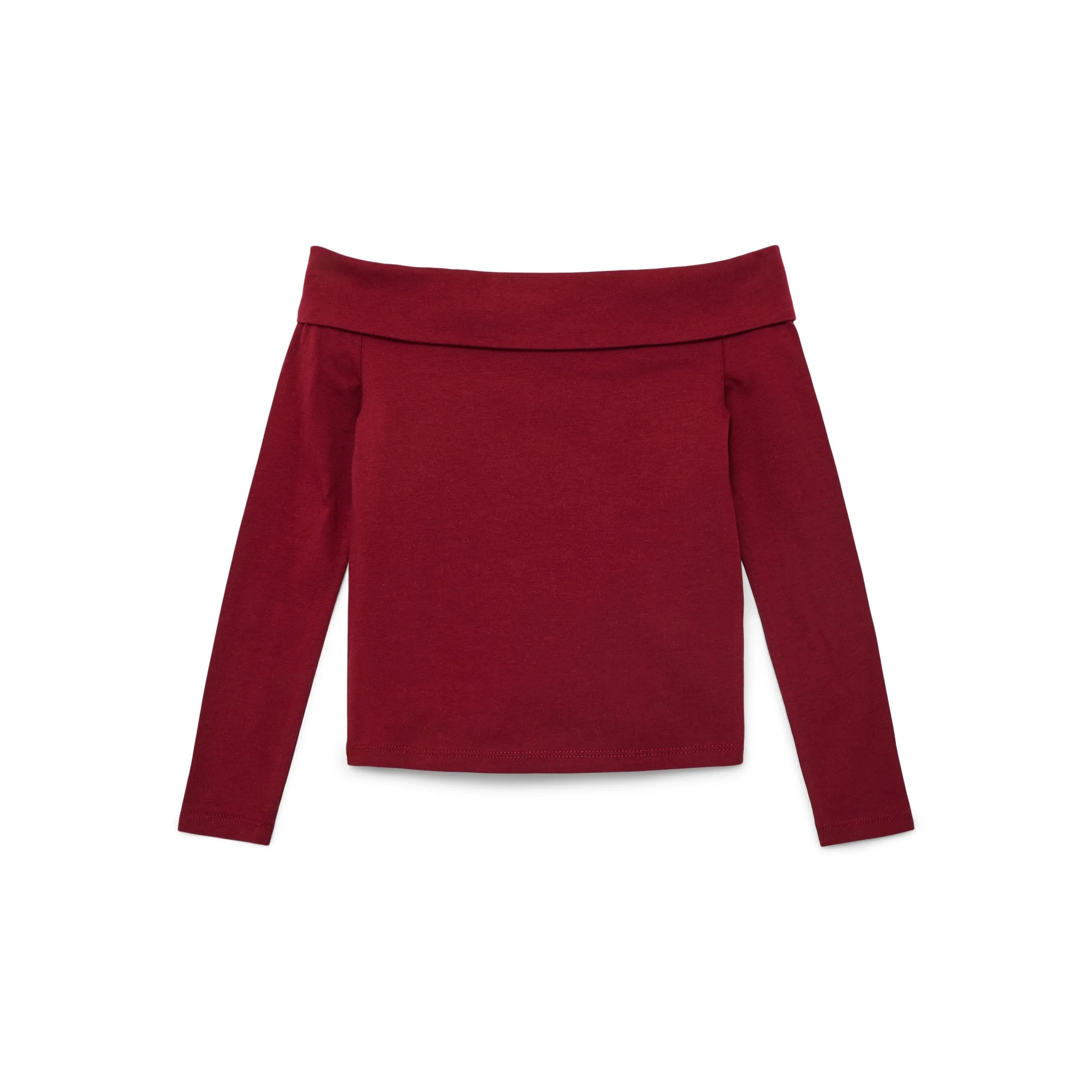 Weekend Academy Girls Off The Shoulder Top with Long Sleeves, Sizes 4-18 | Walmart (US)