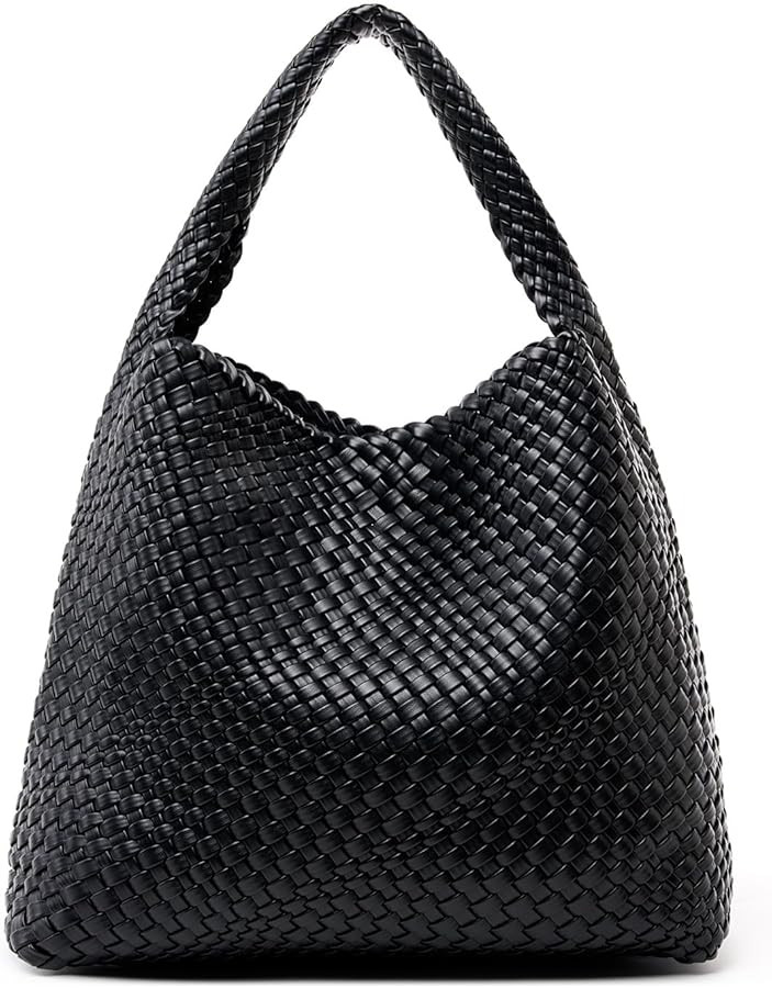 MELOLILA Large Woven Bag Tote Bags for Women Vegan Leather Tote Bag Woven Purse Woven Handbag | Amazon (US)