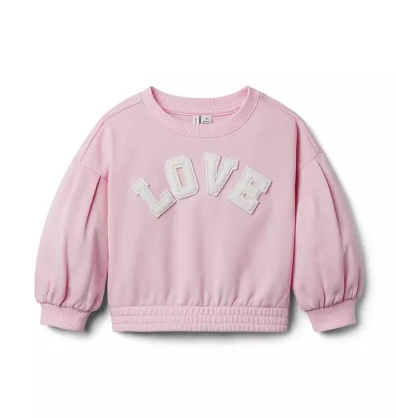 Love Puff Sleeve Sweatshirt | Janie and Jack