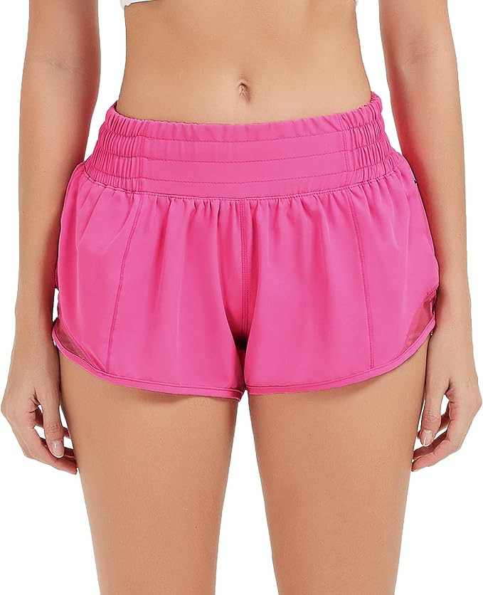 Attifall Women's High Waisted Running Shorts, 2.5" Quick Dry Sport Gym Athletic Shorts with Liner... | Amazon (US)