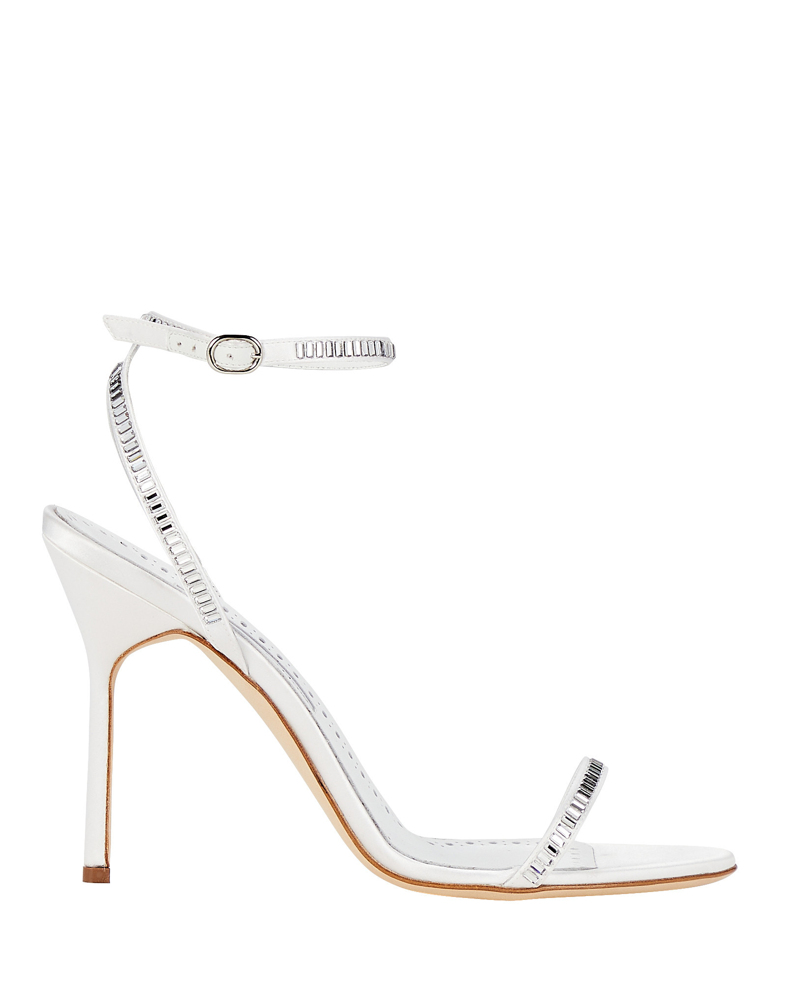 Crinastra Crystal-Embellished Satin Sandals | INTERMIX